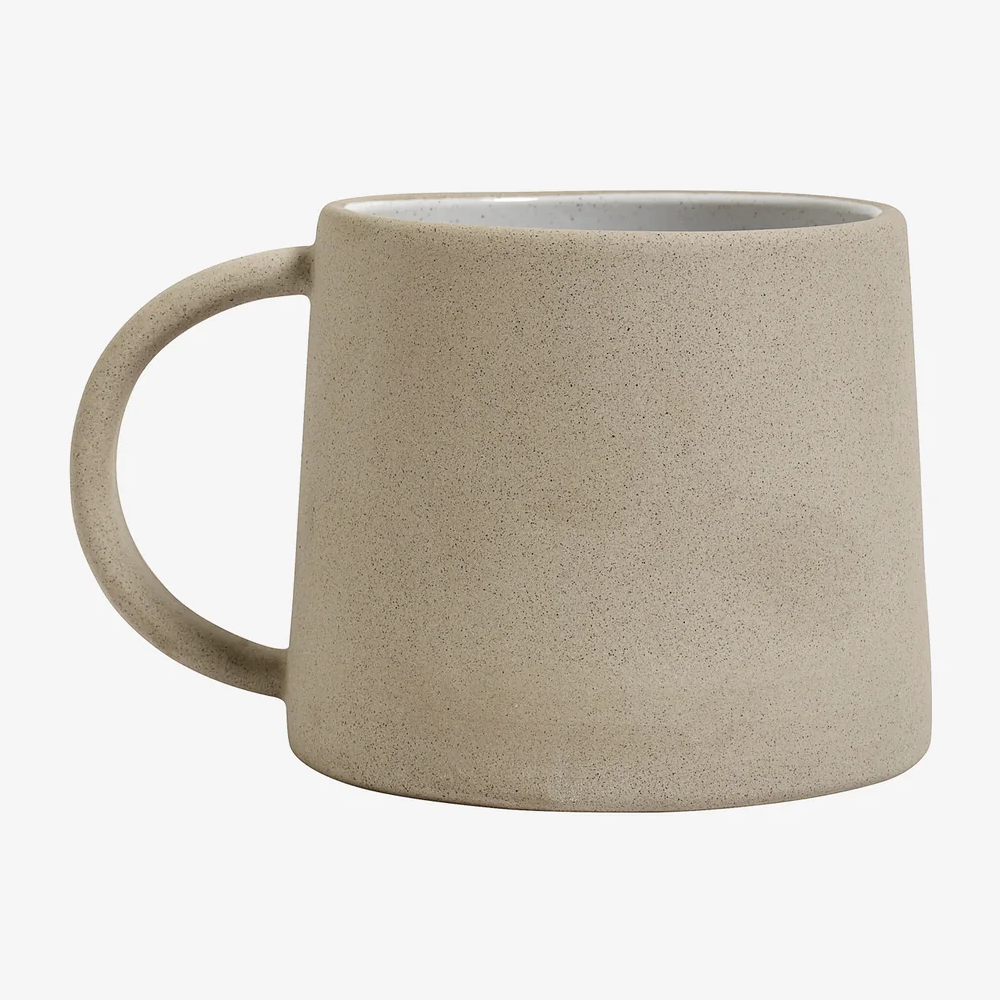 Beige and White Stoneware Mug | Annie Mo's