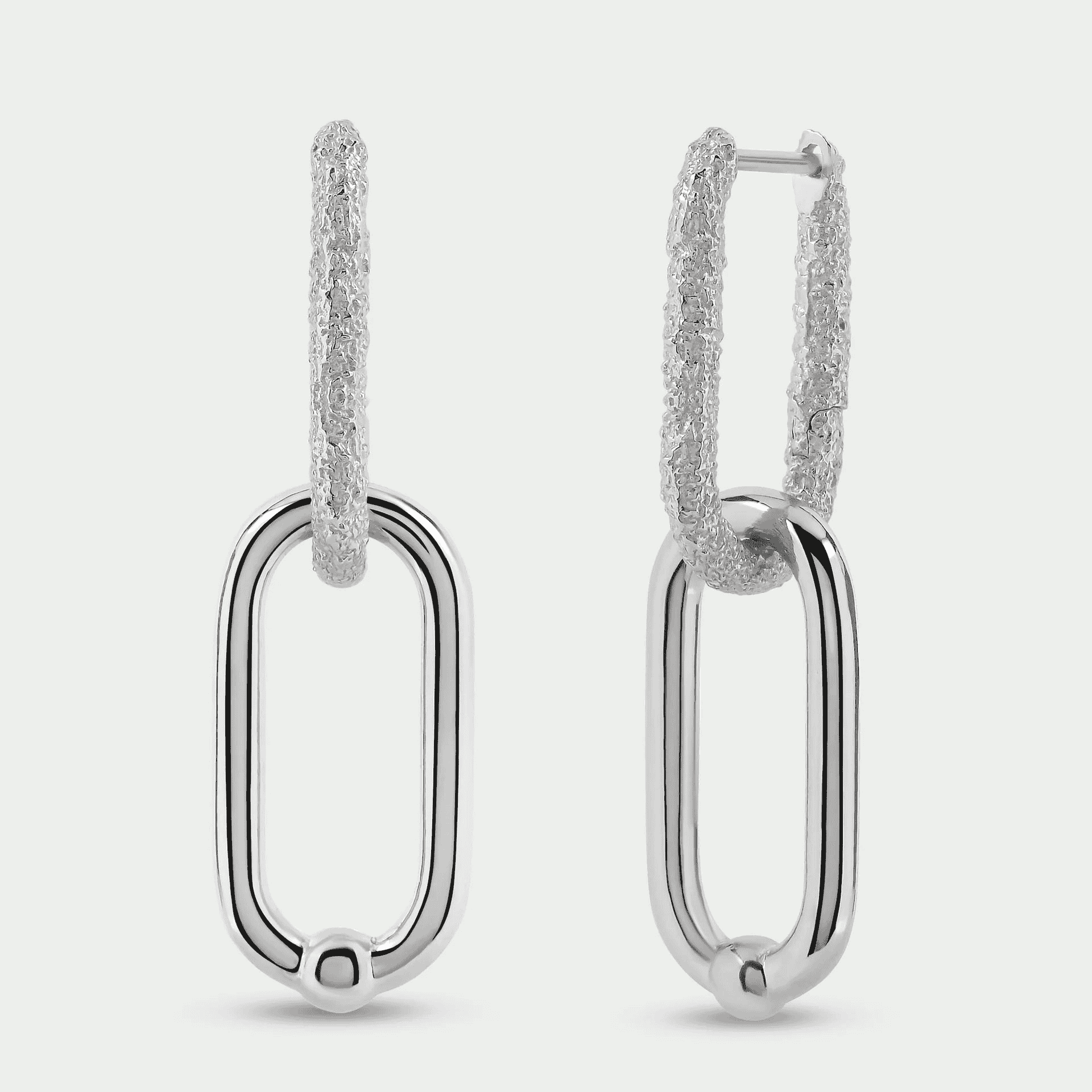 Belong Earrings - Silver-E