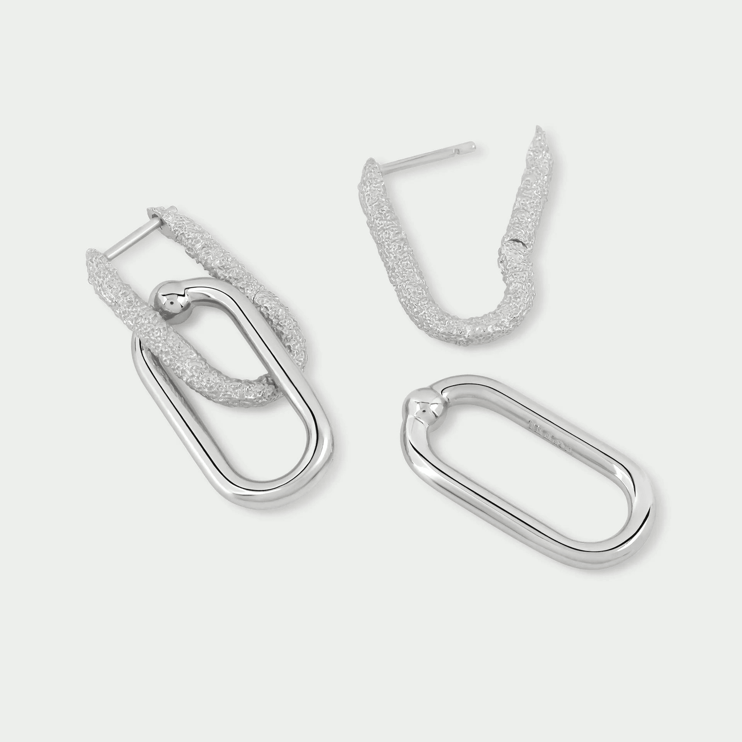 Belong Earrings - Silver-C