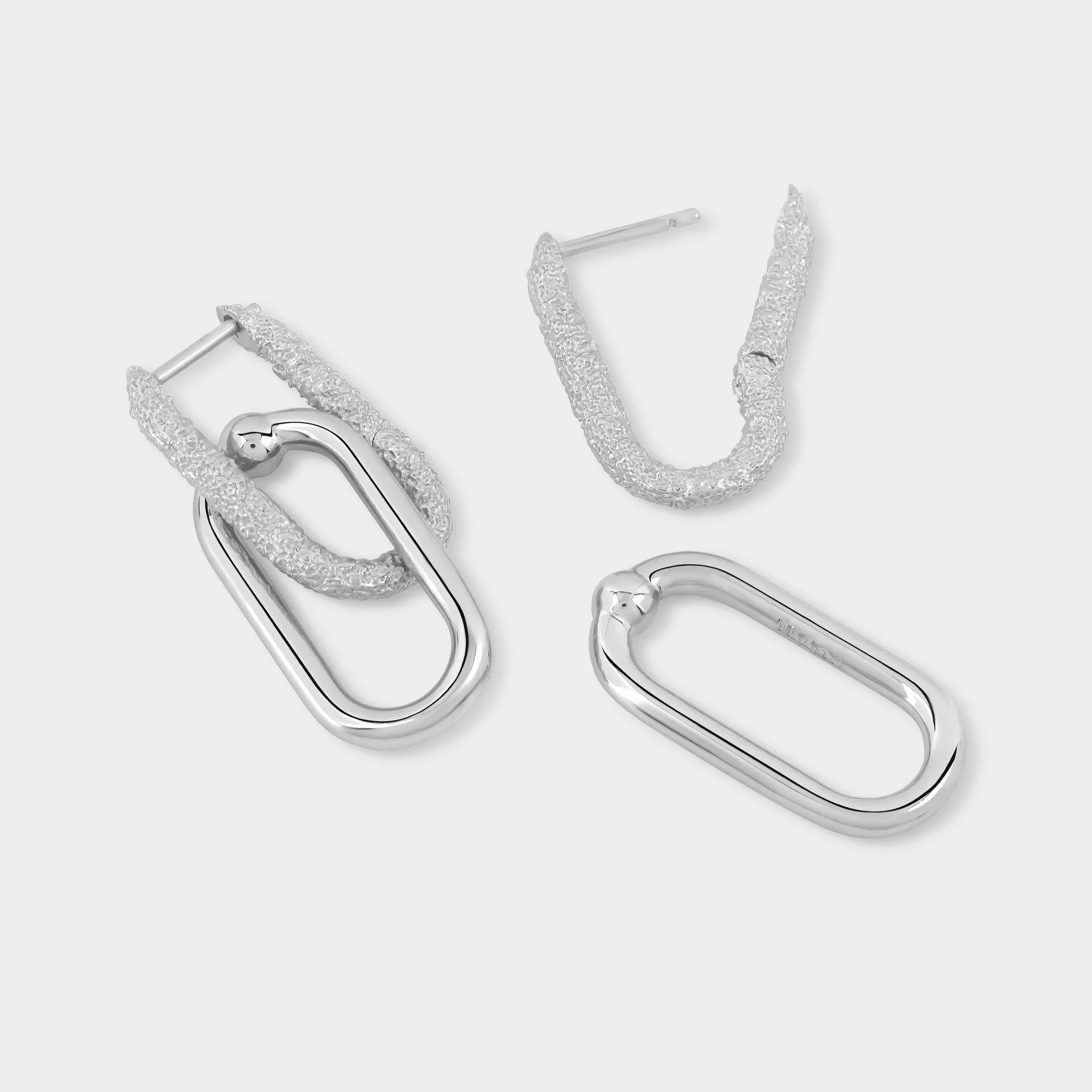Belong Earrings - Silver-C