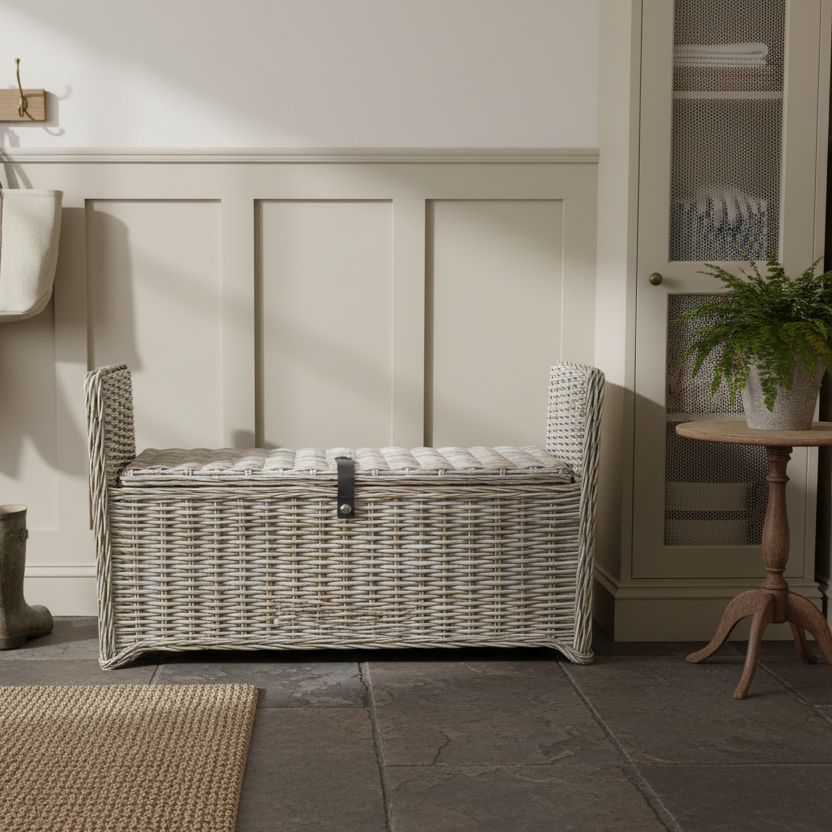 Rectangle Bench with Trunk Storage 123cm | Annie Mo's