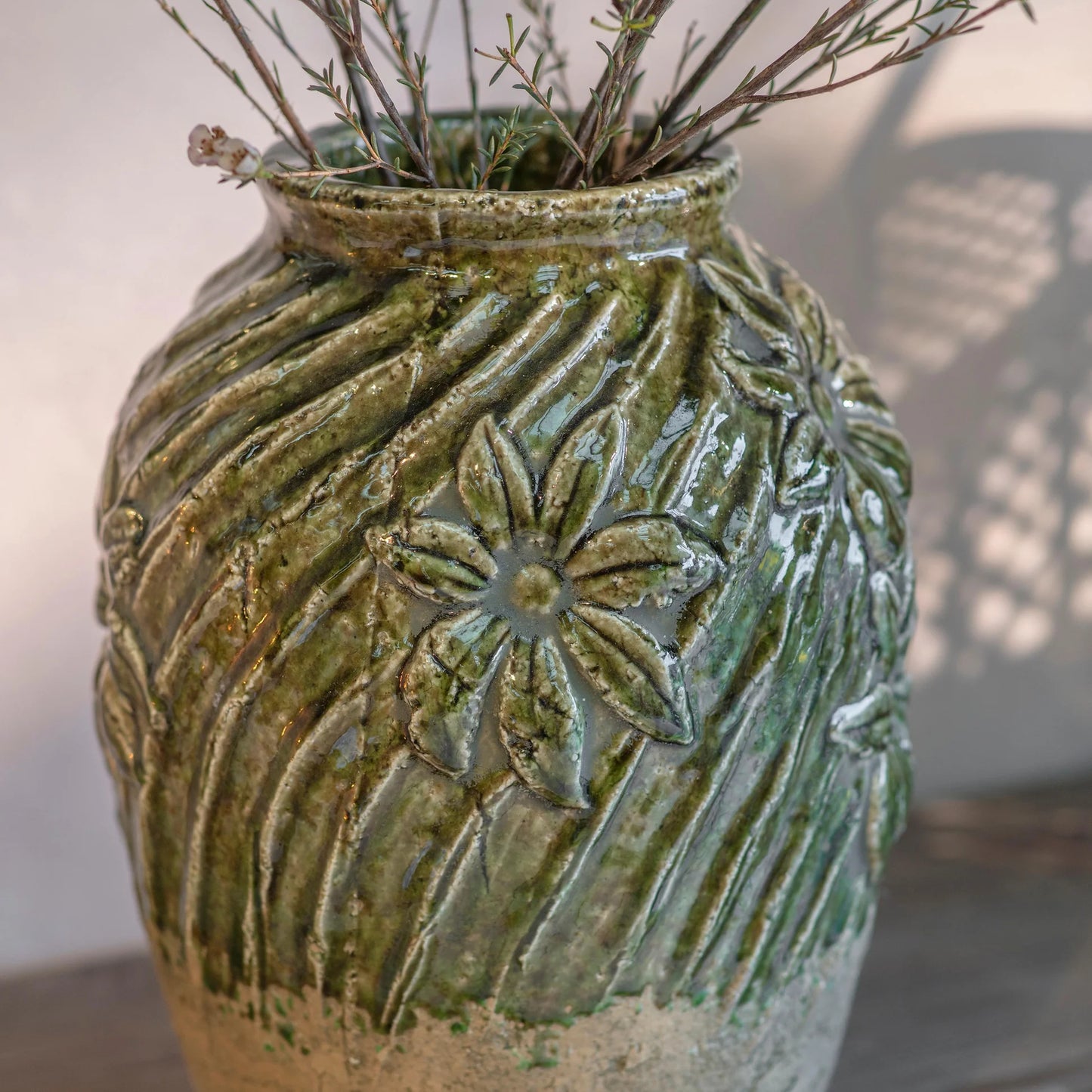 Berrington Ribbed Vase 32cm