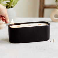 Black Baguette Candle - Activated Charcoal and Matcha | Annie Mo's