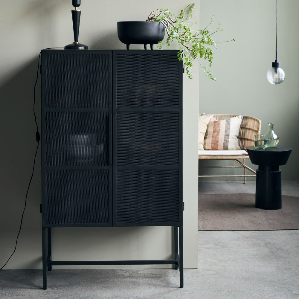 Black Iron Storage Cabinet 135cm | Annie Mo's