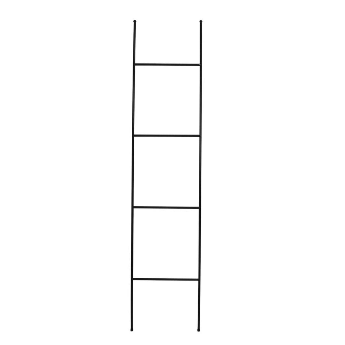 Black Metal Decorative Four Bar Ladder 180cm