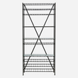 Black Metal and Glass Bookcase 200cm | Annie Mo's