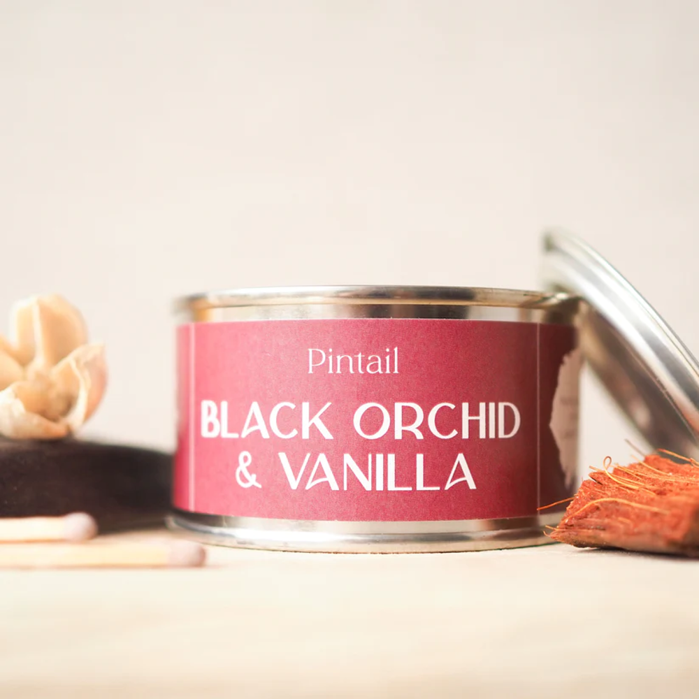 Black Orchid and Vanilla Paint Pot Scented Candle | Annie Mo's