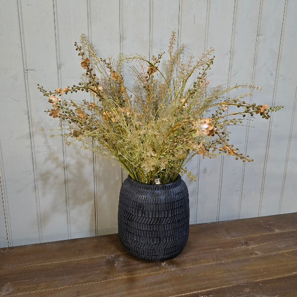 Black Terracotta Planter 22cm-D