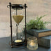 Black Metal Hourglass 33cm C