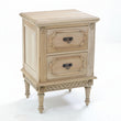 Bleached Mahogany Vintaged Two Drawer Bedside