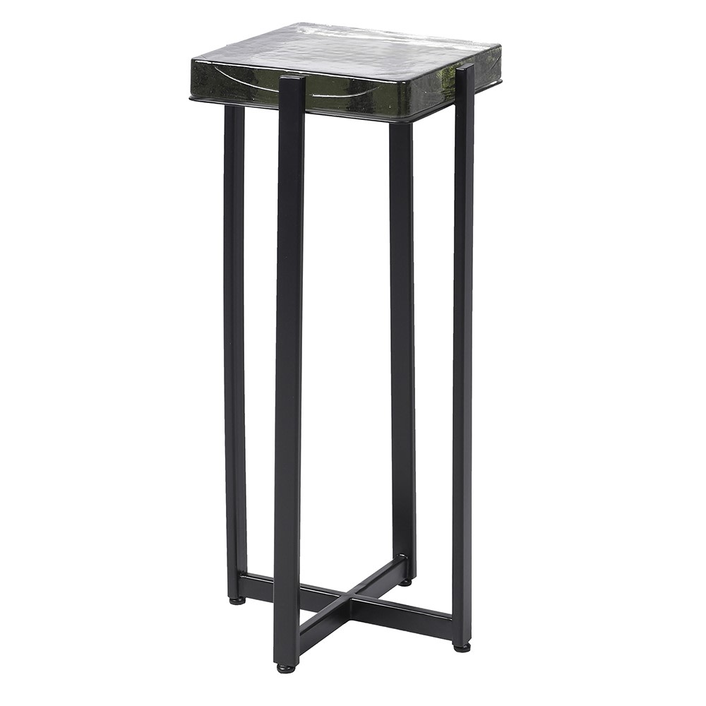 Block Glass Side Table 62cm | Annie Mo's