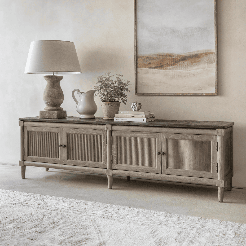 Blockey Stone Top Low Sideboard 200cm | Annie Mo's