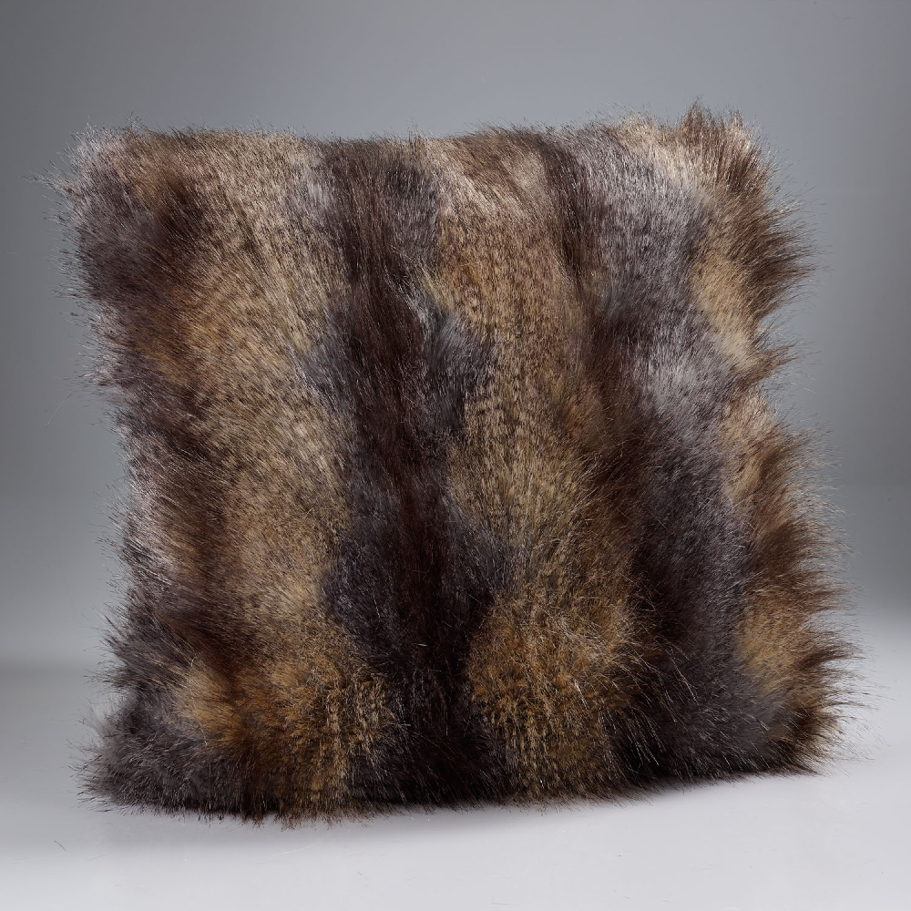 Blue Wolf Faux Fur Cushion - Size Choice | Annie Mo's