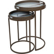 Blurred Seascape Set of Two Side Tray Nesting Tables | Annie Mo's