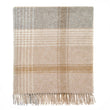British Wool Classic Check Throw - Natural
