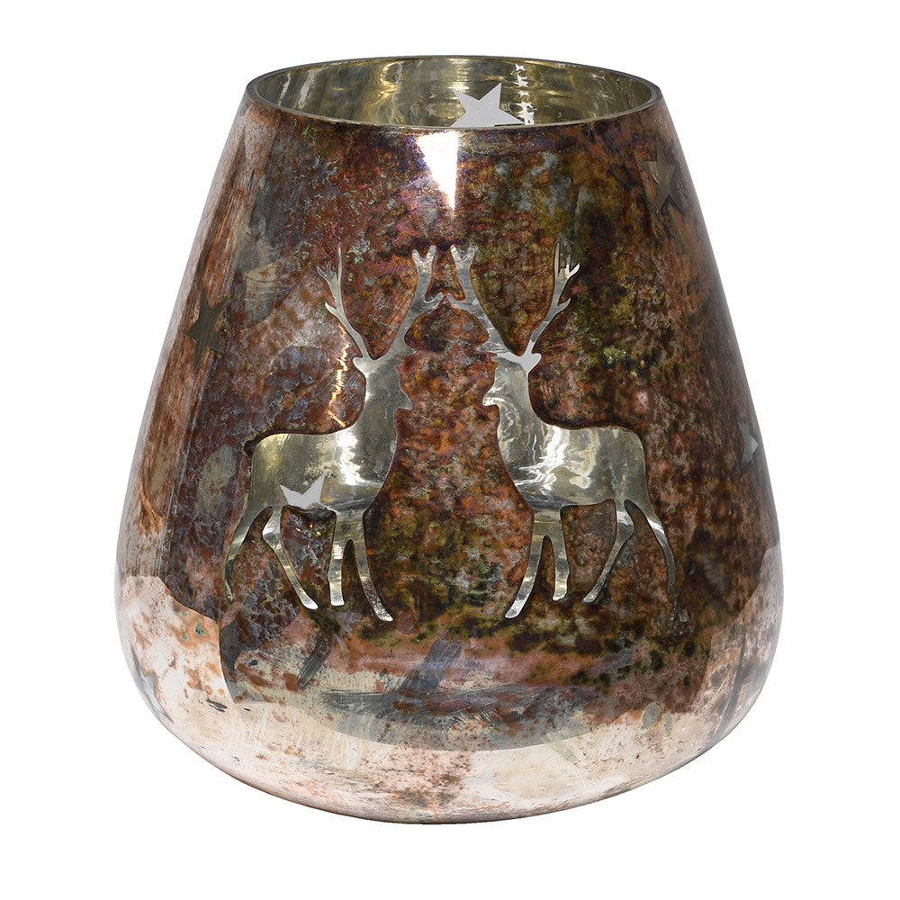 Bronze Reindeer Hurricane 21cm | Annie Mo's
