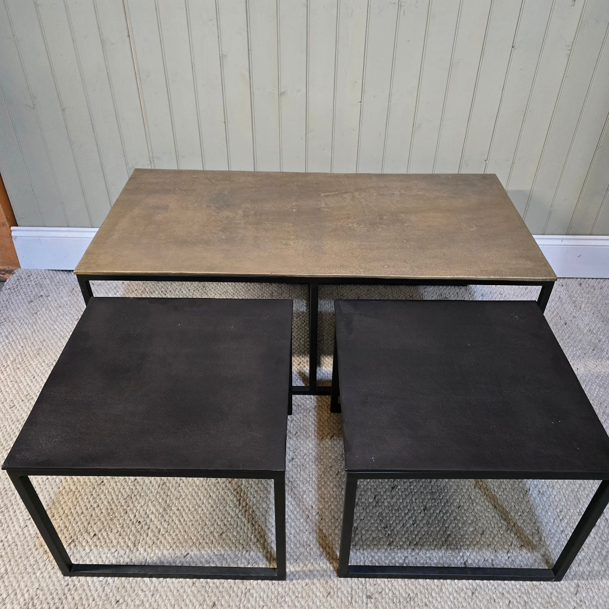 Bronze Black Triple Coffee Table 3