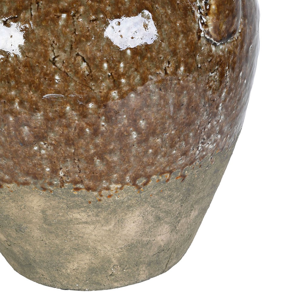 Brown Glaze Double Handled Vase 40cm | Annie Mo's-B