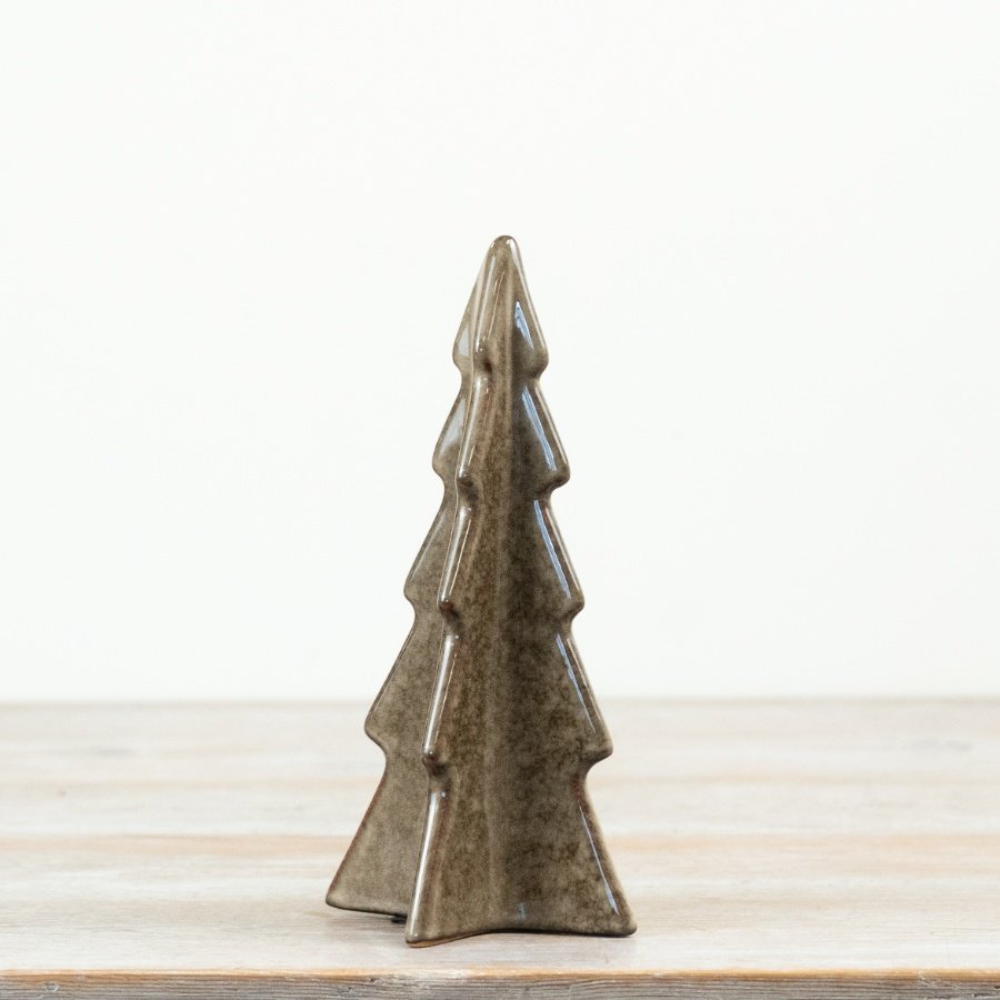 Brown Reactive Glaze Christmas Tree 20cm