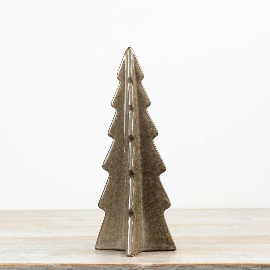 Brown Reactive Glaze Christmas Tree 25.5cm | Annie Mo's