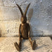 Brown Wood Effect Jointed Rabbit 31cm F
