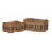 Set of Two Hinged Lidded Seagrass Baskets 51cm