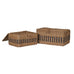 Set of Two Hinged Lidded Seagrass Baskets 51cm