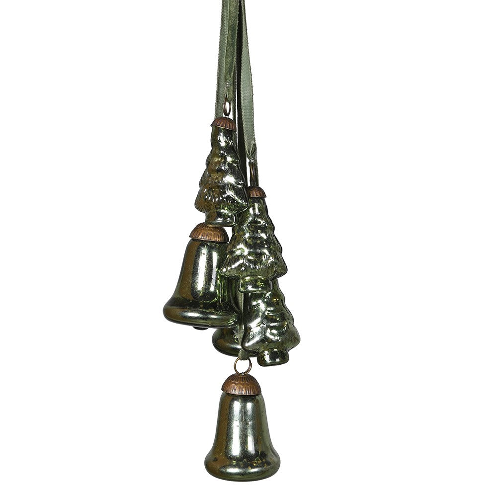 Sage Hanging Bells and Trees 42cm | Annie Mo's