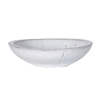 Antiqued White Glazed Bowl 37cm | Annie Mo's