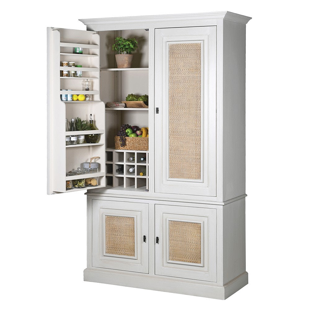 Nordic Gustavian Pantry Cabinet 130cm Wide | Annie Mo's