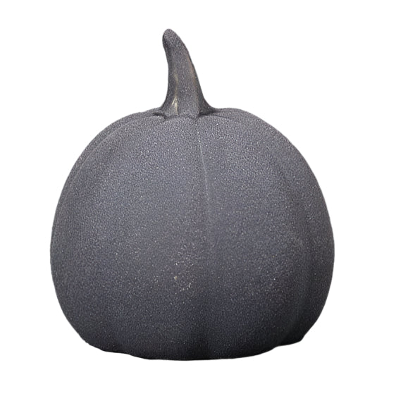 Tall Black Ceramic Textured Pumpkin | Annie Mo's