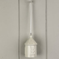 White Ceramic Hanging House Decoration 7.2cm Style Five | Annie Mo's
