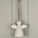 White Glazed Ceramic Hanging Angel Decoration 9cm| Annie Mo's