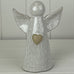 White Glazed Ceramic Angel Ornament 18cm | Annie Mo's