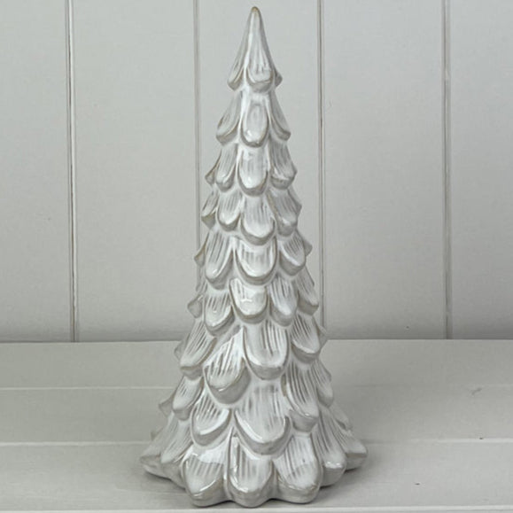 Glazed Ceramic Tree Ornament with Textured Detail 25cm | Annie Mo's
