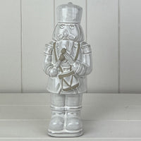 Glazed Ceramic Nutcracker Ornament With Textured Detail 25cm | Annie 