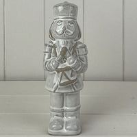 Glazed Ceramic Nutcracker Ornament With Textured Detail 20cm | Annie 