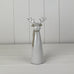Glazed Ceramic Tall Reindeer Ornament with Texture Detail - Size Choice