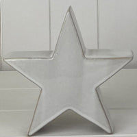 Glazed Ceramic Star Ornament with Textured Detail 17cm | Annie Mo's