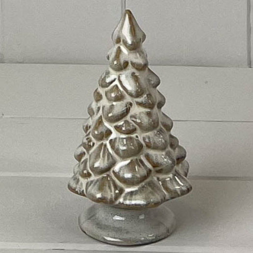 Beige Mottle Ceramic Tree Decoration 11cm | Annie Mo's