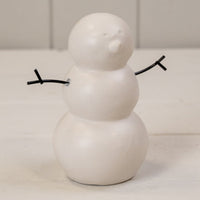 White Ceramic Snowman Decoration 11cm | Annie Mo's