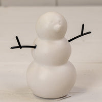White Ceramic Snowman Decoration 8.5cm | Annie Mo's
