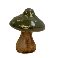 Dark Green Ceramic Mushroom Decoration | Annie Mo's