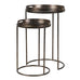 Set of Two Mirrored Swallow Tray Nesting Tables 73cm
