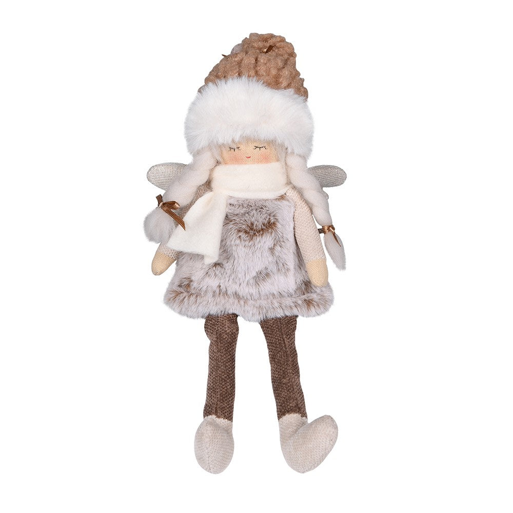 Helga Fur Wrapped Angel 28cm | Annie Mo's