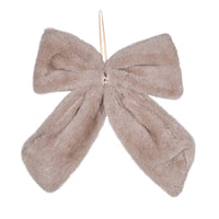 Taupe Fluffy Bow 27cm | Annie Mo's