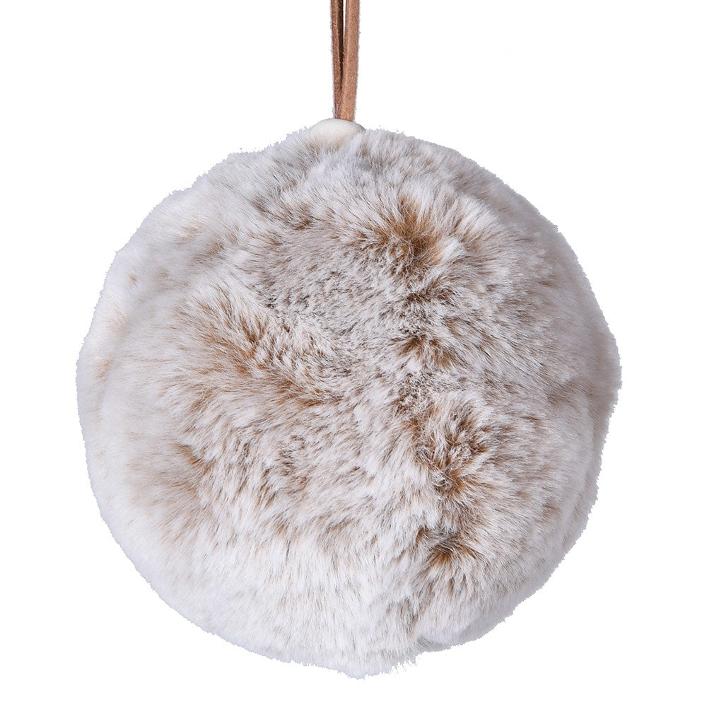 Truffle Faux Fur Bauble 10cm | Annie Mo's