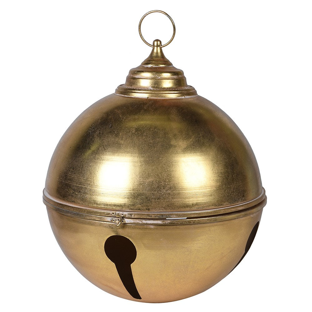 Large Aged Gold Hanging Bell 50cm | Annie Mo's