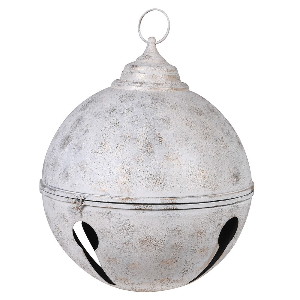 Large Aged White Hanging Bell 50cm | Annie Mo's