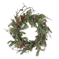 Berry and Pine Wreath 80cm